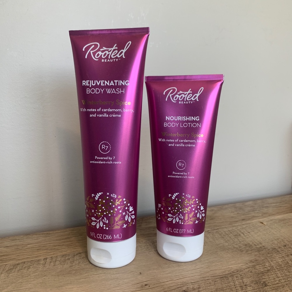 Brand New Rooted Beauty Body Wash and Lotion